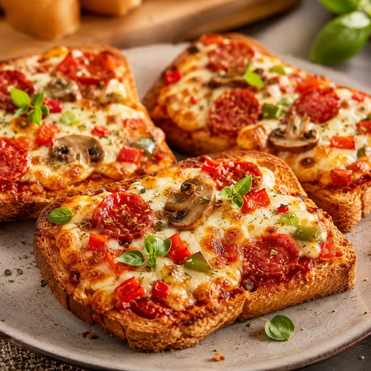 Knuspriger Pizza-Toast